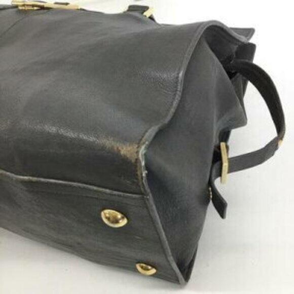 Saint Laurent Cabas Yves Chyc tote bag in Gray leather - Picture 13 of 15